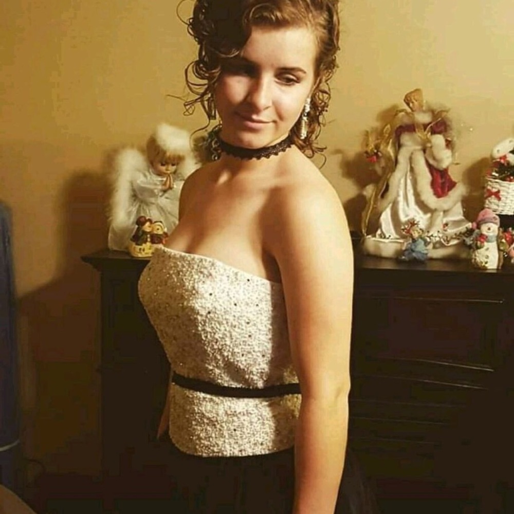 White and black sparkly ball
